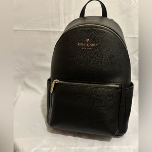 NWT Kate Spade Medium Dome Backpack Purse. Black. Pebble Leather.